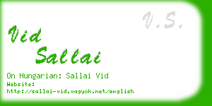 vid sallai business card